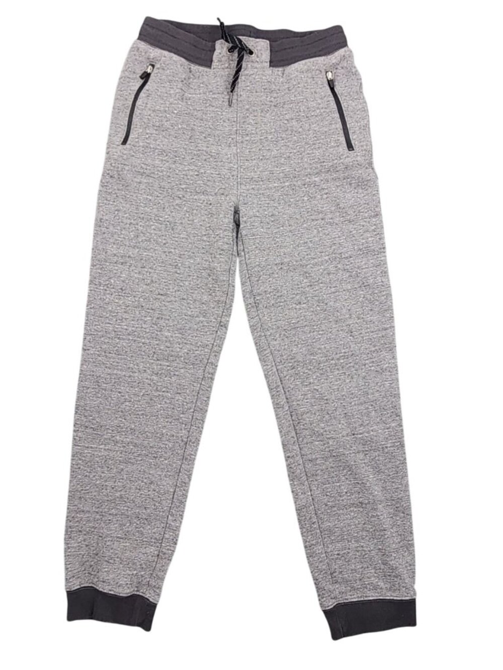 Boy's Old Navy Sweatpants Joggers Light Gray Zipper Pockets Size XL Pull On